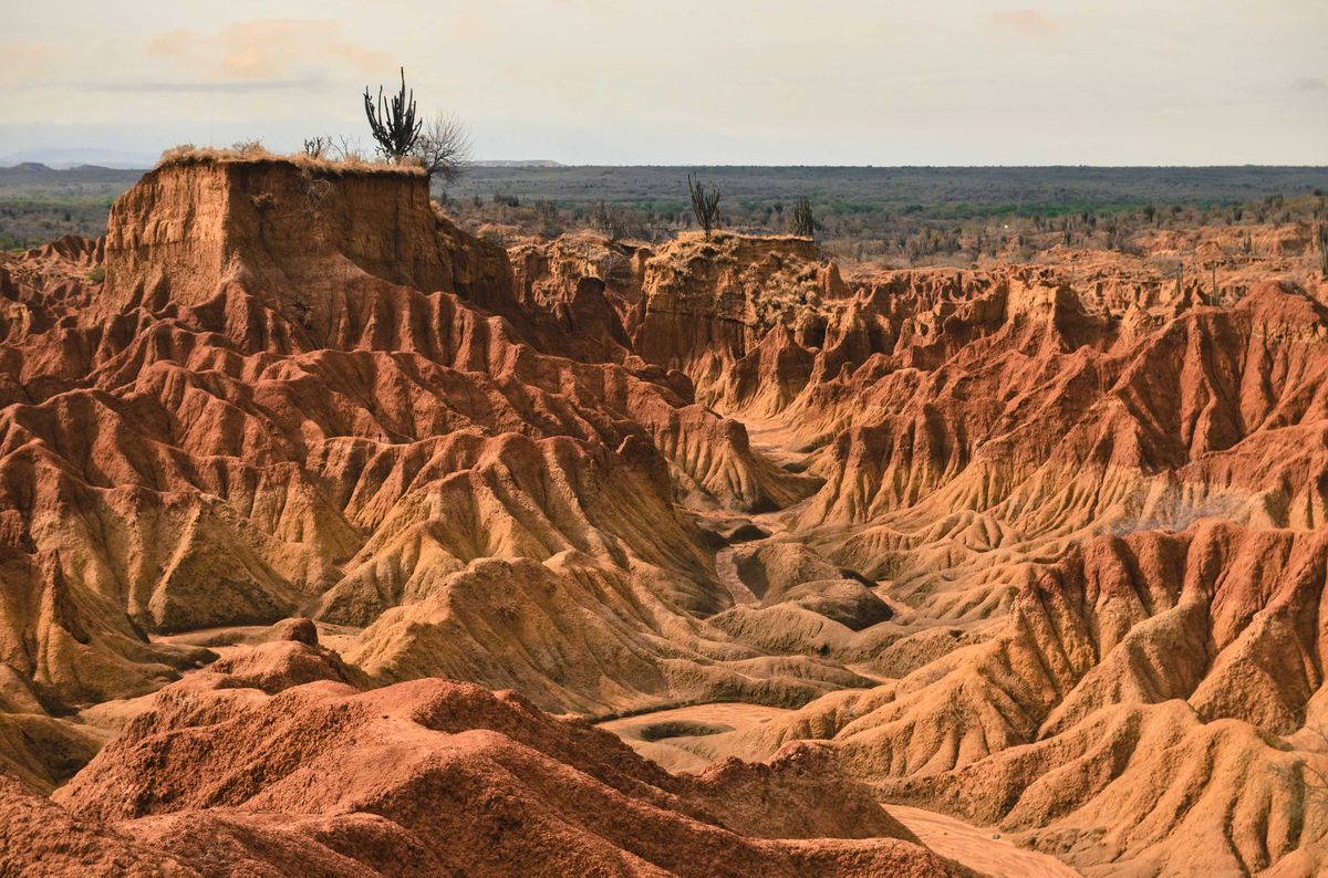 Paisaje del desierto rojo de la Tatacoa, plan desde Medellín